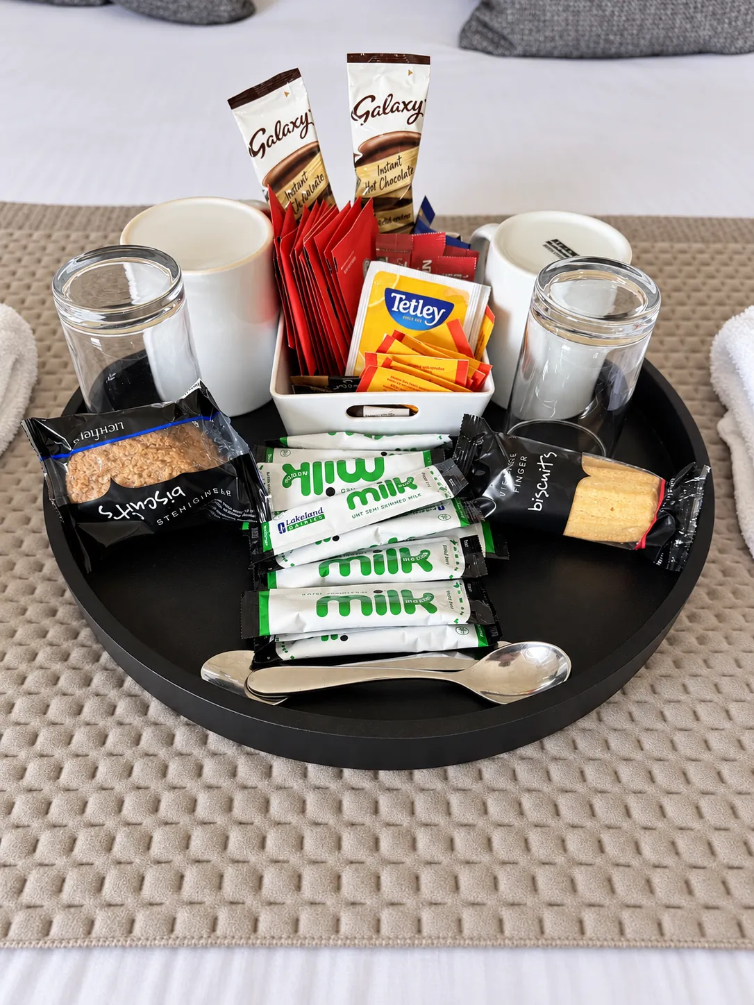 Green Room tea and coffee tray